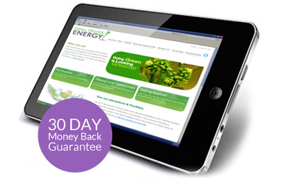 Screenshots of example websites on tablet