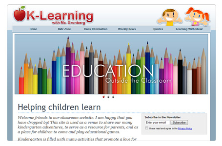 Sample website for education