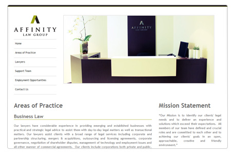 Sample website for law firm